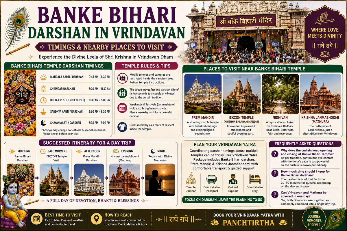 Banke Bihari Darshan in Vrindavan: Timings & Nearby Places to Visit
